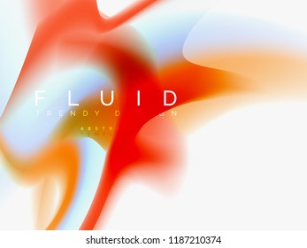 Background abstract fluid colors design, vector trendy template