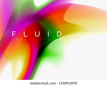 Background abstract fluid colors design, vector trendy template