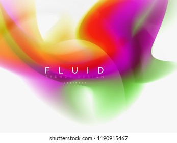 Diseño de colores de fluidos abstractos de fondo, plantilla de moda vectorial