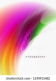 Diseño de colores de fluidos abstractos de fondo, plantilla de moda vectorial
