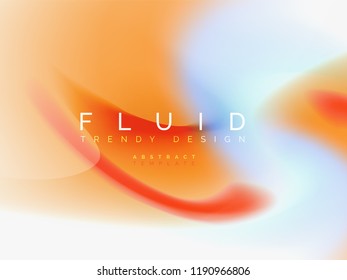 Diseño de colores de fluidos abstractos de fondo, plantilla de moda vectorial
