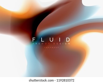 Diseño de colores de fluidos abstractos de fondo, plantilla de moda vectorial