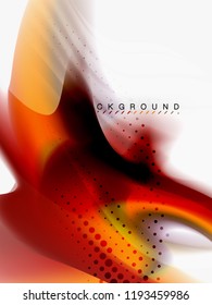 Diseño de colores de fluidos abstractos de fondo, plantilla de moda vectorial