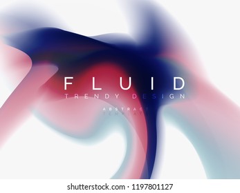 Diseño de colores de fluidos abstractos de fondo, plantilla de moda vectorial