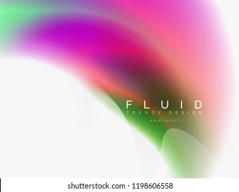 Background abstract fluid colors design, vector trendy template