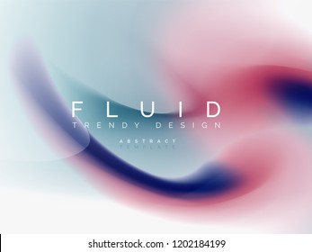 Diseño de colores de fluidos abstractos de fondo, plantilla de moda vectorial