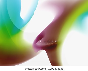 Background abstract fluid colors design, vector trendy template
