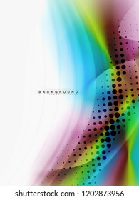 Diseño de colores de fluidos abstractos de fondo, plantilla de moda vectorial