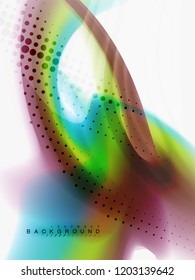 Diseño de colores de fluidos abstractos de fondo, plantilla de moda vectorial