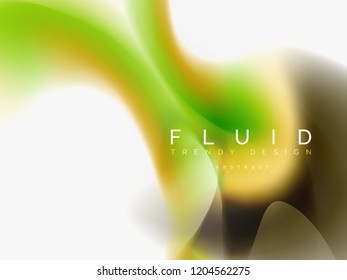 Diseño de colores de fluidos abstractos de fondo, plantilla de moda vectorial