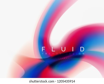 Diseño de colores de fluidos abstractos de fondo, plantilla de moda vectorial