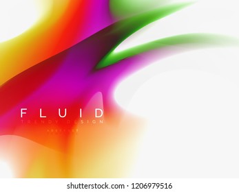 Diseño de colores de fluidos abstractos de fondo, plantilla de moda vectorial