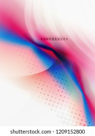 Diseño de colores de fluidos abstractos de fondo, plantilla de moda vectorial