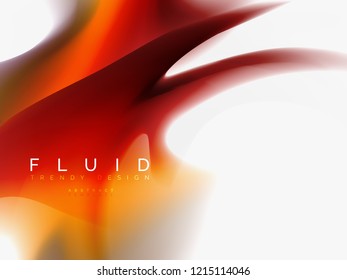 Diseño de colores de fluidos abstractos de fondo, plantilla de moda vectorial