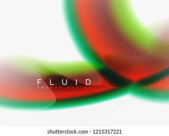 Diseño de colores de fluidos abstractos de fondo, plantilla de moda vectorial