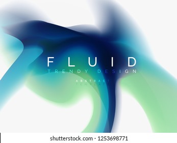 Diseño de colores de fluidos abstractos de fondo, plantilla de moda vectorial