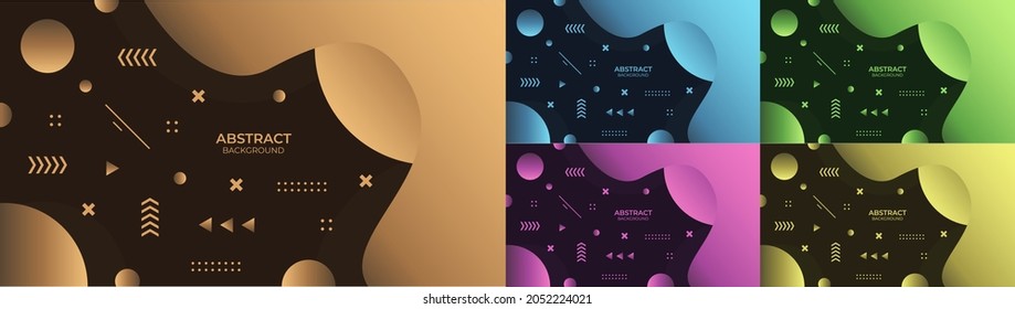 Diseño de fluido abstracto de fondo en estilo abstracto con objeto colorido 