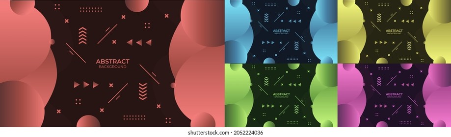 Diseño de fluido abstracto de fondo en estilo abstracto con objeto colorido 