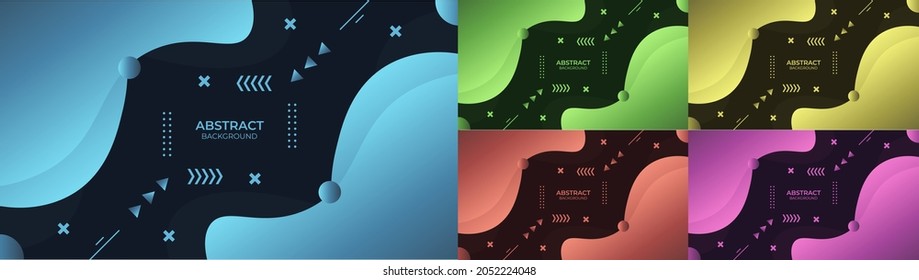 Background abstract fluid design in abstract style with colorful object 