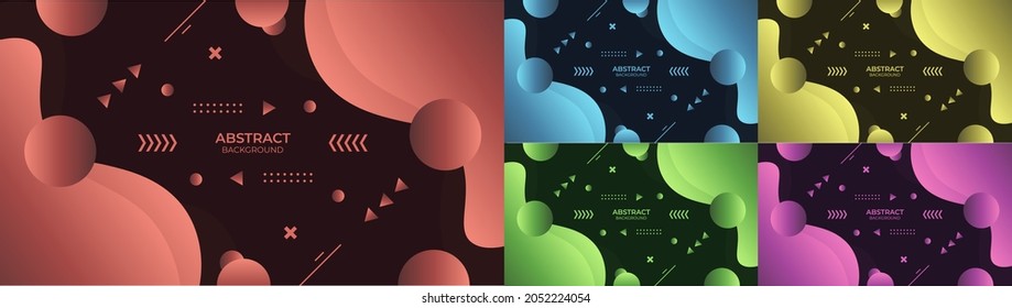 Background abstract fluid design in abstract style with colorful object 