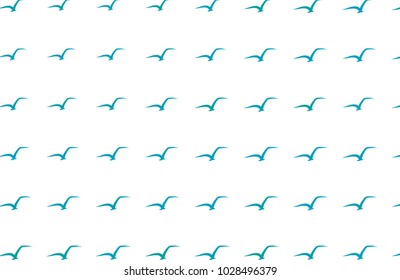 Fundo abstrato aves voadoras, desenhado à mão para o projeto. Vetor de estilo de desenho animado.