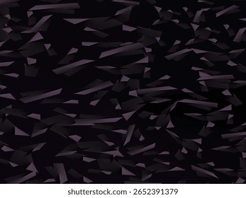 Arrière-plan avec motif abstrait d'Image vectorielle en fibre de carbone forgée avec des fragments violet foncé et noir disposés au hasard, créant une texture moderne et futuriste.