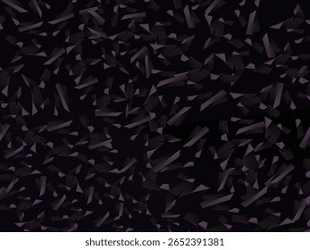 Plano de fundo com padrão vetorial de fibra de carbono forjado abstrato com fragmentos roxo escuro e preto organizados aleatoriamente, criando uma textura moderna e futurista.