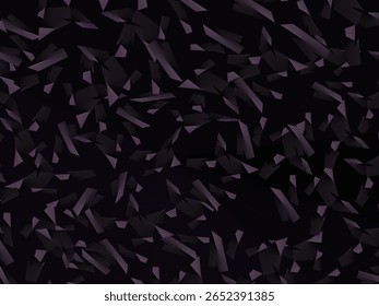 Plano de fundo com padrão vetorial de fibra de carbono forjado abstrato com fragmentos roxo escuro e preto organizados aleatoriamente, criando uma textura moderna e futurista.