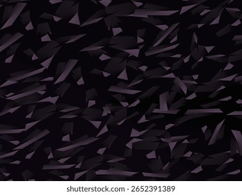 Plano de fundo com padrão vetorial de fibra de carbono forjado abstrato com fragmentos roxo escuro e preto organizados aleatoriamente, criando uma textura moderna e futurista.