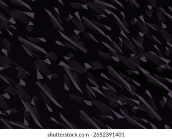 Plano de fundo com padrão vetorial de fibra de carbono forjado abstrato com fragmentos roxo escuro e preto organizados aleatoriamente, criando uma textura moderna e futurista.