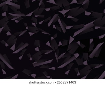 Arrière-plan avec motif abstrait d'Image vectorielle en fibre de carbone forgée avec des fragments violet foncé et noir disposés au hasard, créant une texture moderne et futuriste.
