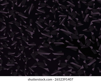 Plano de fundo com padrão vetorial de fibra de carbono forjado abstrato com fragmentos roxo escuro e preto organizados aleatoriamente, criando uma textura moderna e futurista.
