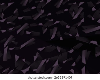 Arrière-plan avec motif abstrait d'Image vectorielle en fibre de carbone forgée avec des fragments violet foncé et noir disposés au hasard, créant une texture moderne et futuriste.