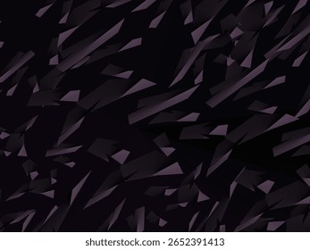 Plano de fundo com padrão vetorial de fibra de carbono forjado abstrato com fragmentos roxo escuro e preto organizados aleatoriamente, criando uma textura moderna e futurista.