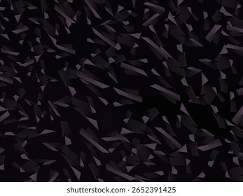 Plano de fundo com padrão vetorial de fibra de carbono forjado abstrato com fragmentos roxo escuro e preto organizados aleatoriamente, criando uma textura moderna e futurista.