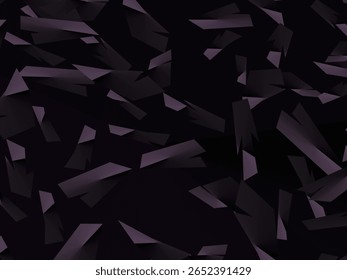 Arrière-plan avec motif abstrait d'Image vectorielle en fibre de carbone forgée avec des fragments violet foncé et noir disposés au hasard, créant une texture moderne et futuriste.
