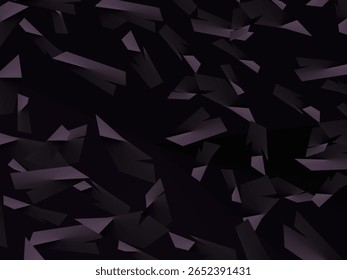 Plano de fundo com padrão vetorial de fibra de carbono forjado abstrato com fragmentos roxo escuro e preto organizados aleatoriamente, criando uma textura moderna e futurista.