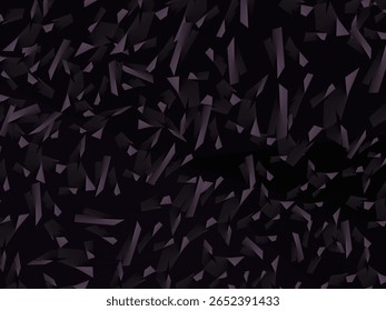 Plano de fundo com padrão vetorial de fibra de carbono forjado abstrato com fragmentos roxo escuro e preto organizados aleatoriamente, criando uma textura moderna e futurista.
