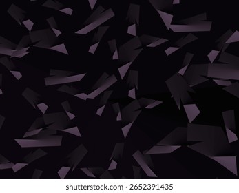 Plano de fundo com padrão vetorial de fibra de carbono forjado abstrato com fragmentos roxo escuro e preto organizados aleatoriamente, criando uma textura moderna e futurista.