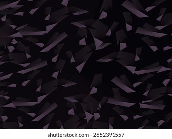 Plano de fundo com padrão vetorial de fibra de carbono forjado abstrato com fragmentos roxo escuro e preto organizados aleatoriamente, criando uma textura moderna e futurista.