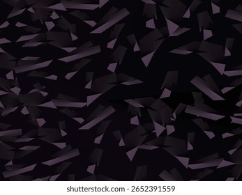 Plano de fundo com padrão vetorial de fibra de carbono forjado abstrato com fragmentos roxo escuro e preto organizados aleatoriamente, criando uma textura moderna e futurista.