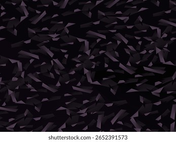Background with abstract forged carbon fiber vector pattern with randomly arranged dark purple and black fragments, creating a modern and futuristic texture.