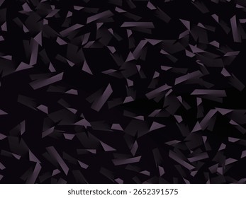 Plano de fundo com padrão vetorial de fibra de carbono forjado abstrato com fragmentos roxo escuro e preto organizados aleatoriamente, criando uma textura moderna e futurista.