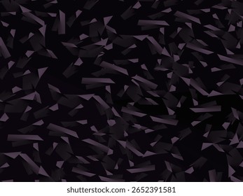 Plano de fundo com padrão vetorial de fibra de carbono forjado abstrato com fragmentos roxo escuro e preto organizados aleatoriamente, criando uma textura moderna e futurista.