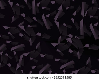Plano de fundo com padrão vetorial de fibra de carbono forjado abstrato com fragmentos roxo escuro e preto organizados aleatoriamente, criando uma textura moderna e futurista.