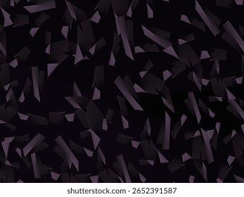 Plano de fundo com padrão vetorial de fibra de carbono forjado abstrato com fragmentos roxo escuro e preto organizados aleatoriamente, criando uma textura moderna e futurista.