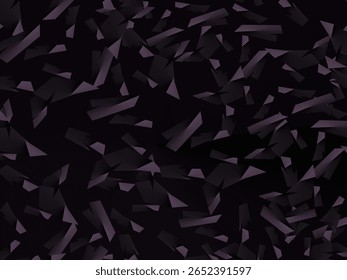 Plano de fundo com padrão vetorial de fibra de carbono forjado abstrato com fragmentos roxo escuro e preto organizados aleatoriamente, criando uma textura moderna e futurista.