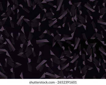 Arrière-plan avec motif abstrait d'Image vectorielle en fibre de carbone forgée avec des fragments violet foncé et noir disposés au hasard, créant une texture moderne et futuriste.