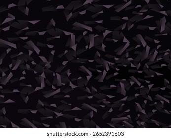 Plano de fundo com padrão vetorial de fibra de carbono forjado abstrato com fragmentos roxo escuro e preto organizados aleatoriamente, criando uma textura moderna e futurista.
