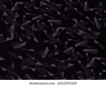 Plano de fundo com padrão vetorial de fibra de carbono forjado abstrato com fragmentos roxo escuro e preto organizados aleatoriamente, criando uma textura moderna e futurista.